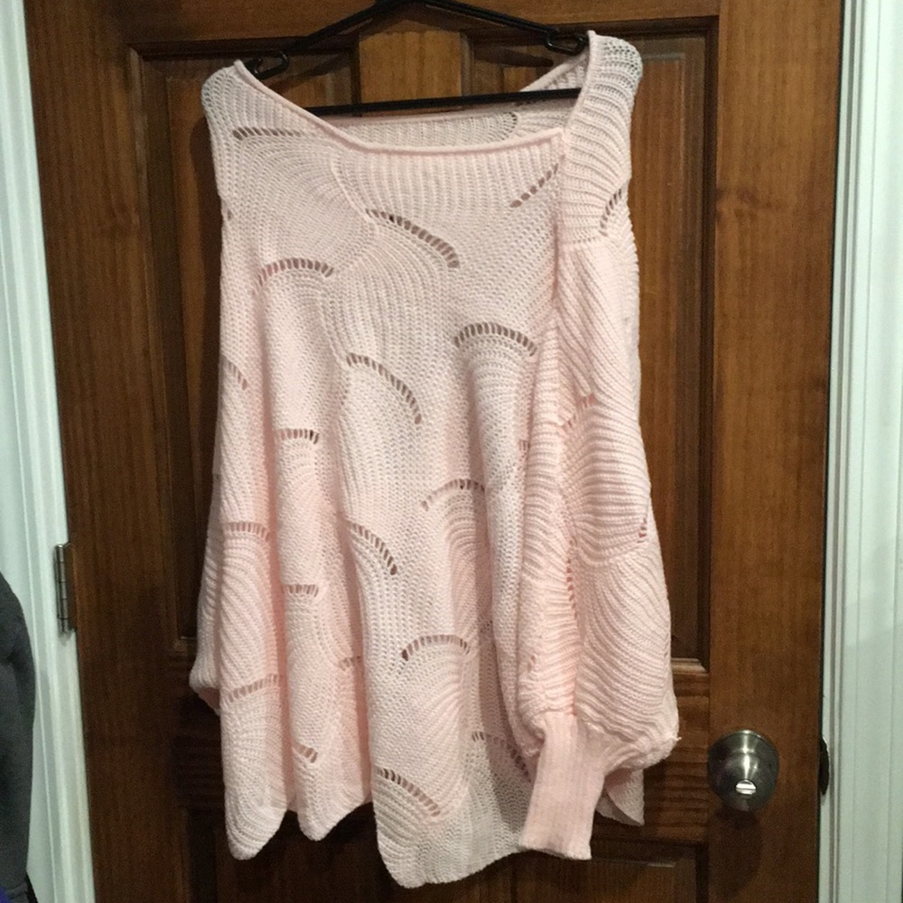 Pink lace shall/ long sleeve tee